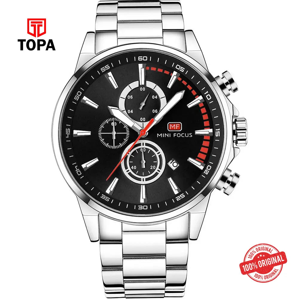 Mini Focus MF0085G-02 Metal Band Men Watch - Topa
