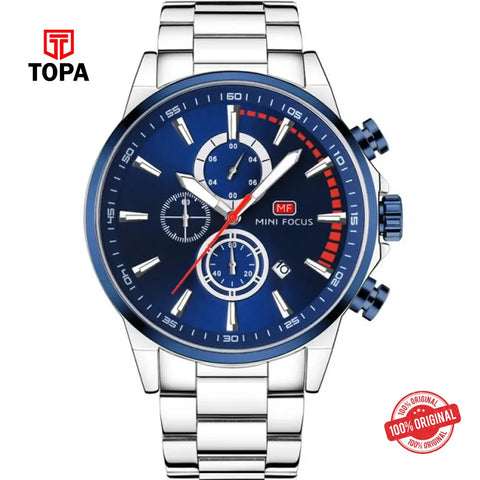 Mini Focus MF0085G-04 Metal Band Men Watch - Topa
