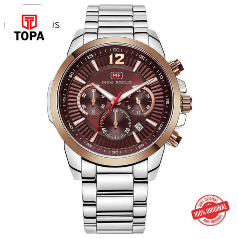 Mini Focus MF0087G-04 Metal Band Men Watch - Topa