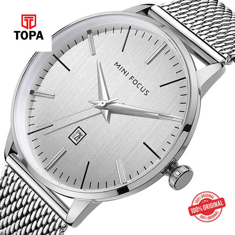 Mini Focus MF0115G-05 Mesh Band Men Watch - Topa