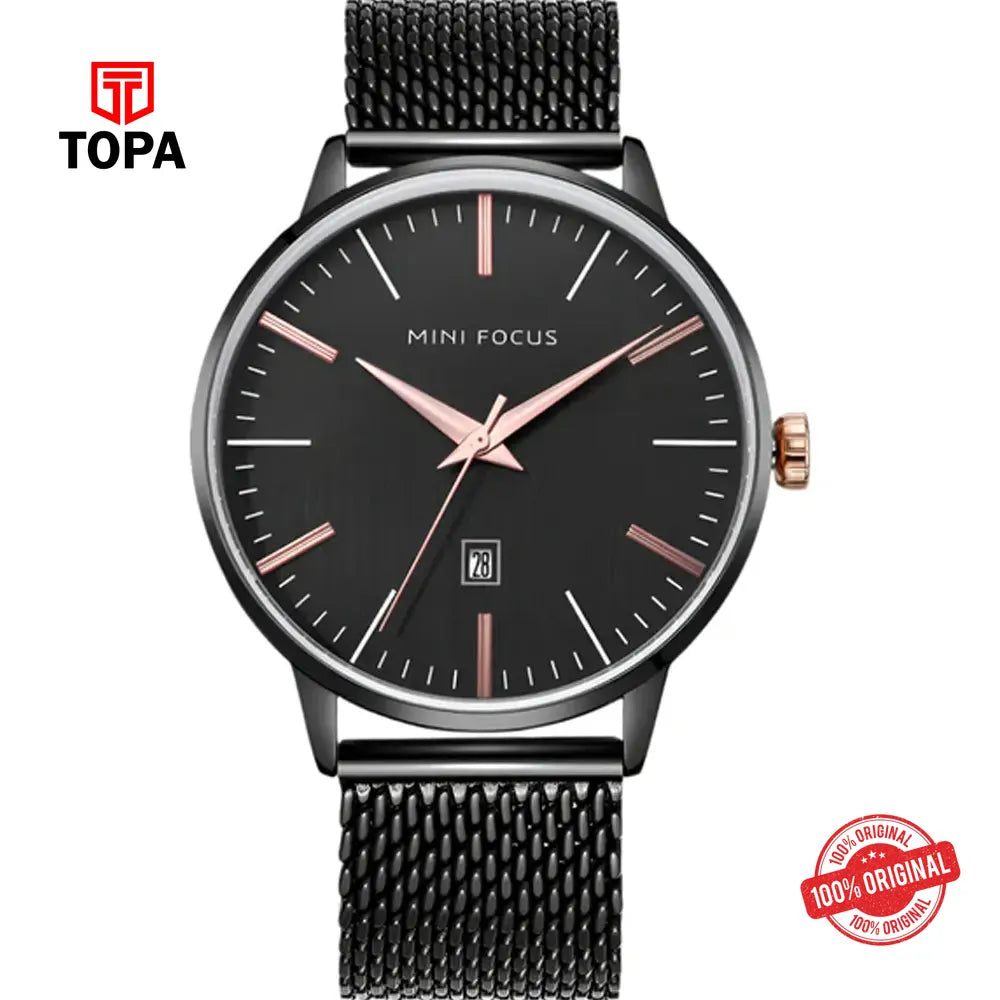 Mini Focus MF0115G-07 Mesh Band Men Watch - Topa