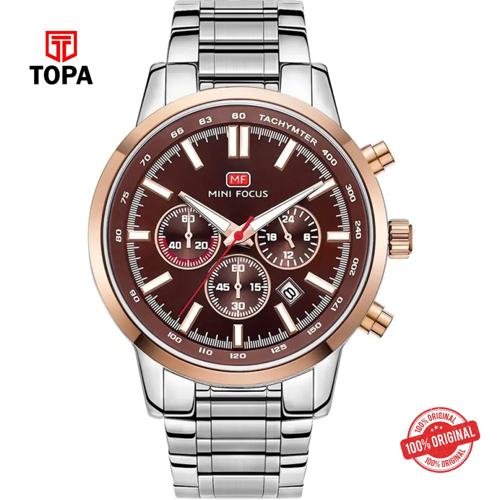 Mini Focus MF0133G-02 Metal Band Men Watch - Topa