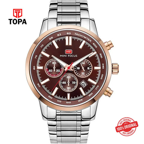 Mini Focus MF0133G-02 Metal Band Men Watch - Topa