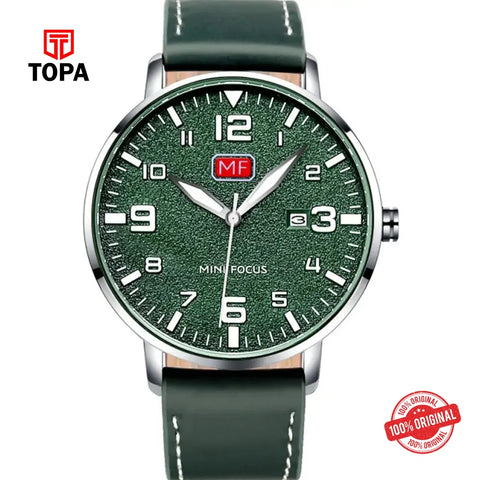 Mini Focus MF0158G-03 Leather Band Men Watch - Topa