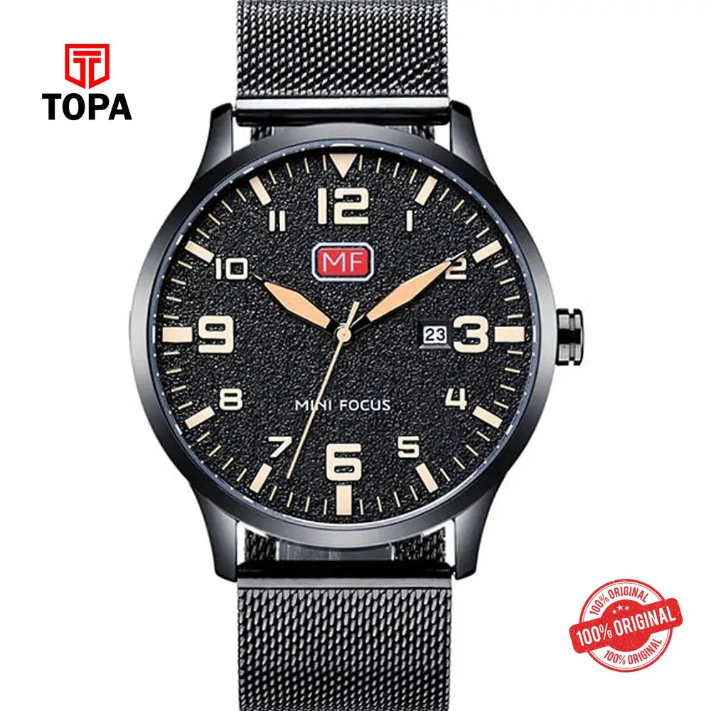 Mini Focus MF0158G-05 Mesh Band Men’s Watch - Topa