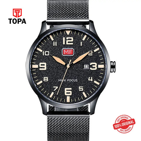Mini Focus MF0158G-05 Mesh Band Men’s Watch - Topa
