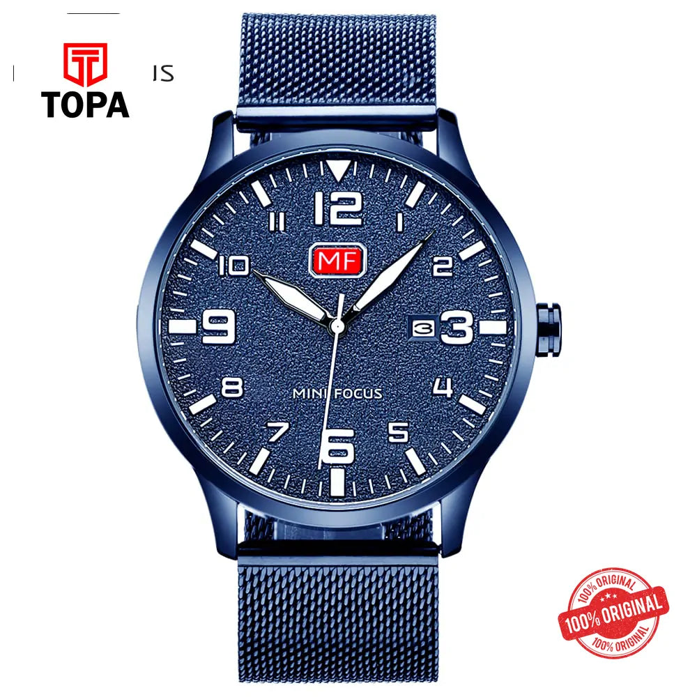Mini Focus MF0158G-06 Mesh Band Men’s Watch - Topa