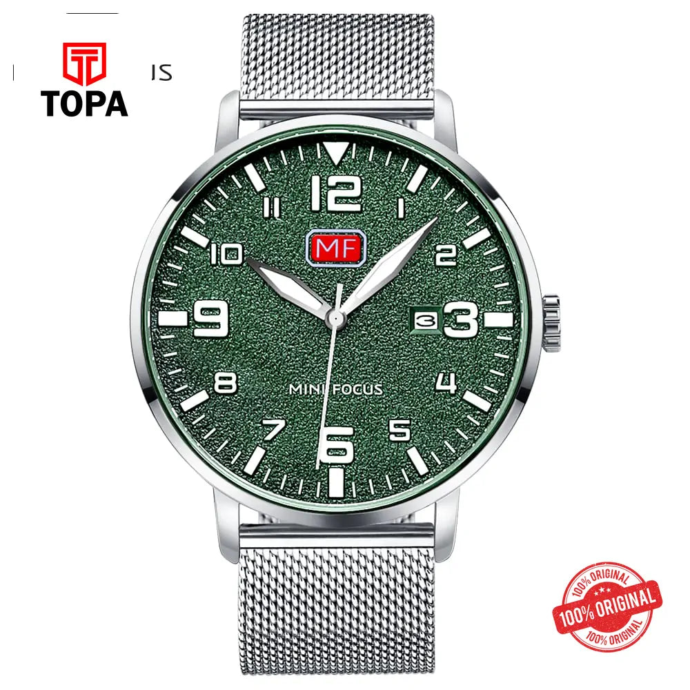 Mini Focus MF0158G-07 Mesh Band Men’s Watch - Topa