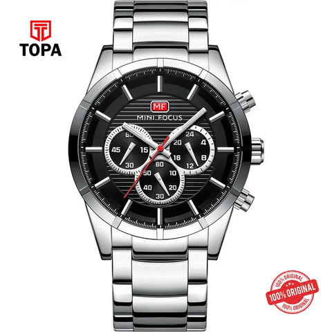Mini Focus MF0170G-02 Metal Band Men Watch - Topa