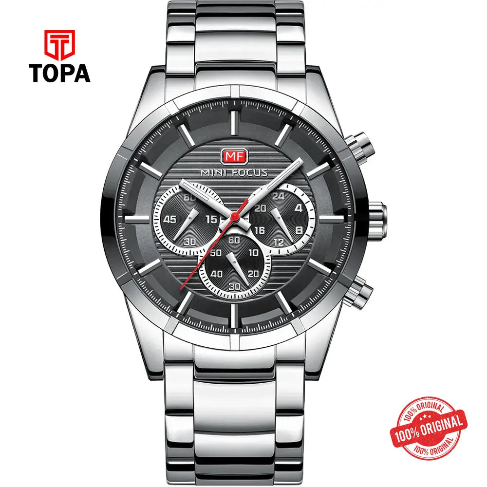 Mini Focus MF0170G-03 Metal Band Men Watch - Topa