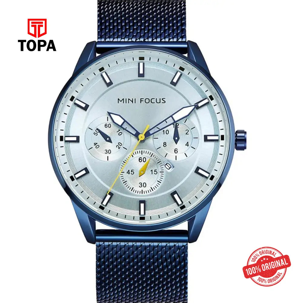 Mini Focus MF0178G-03 Mesh Band Men Watch - Topa