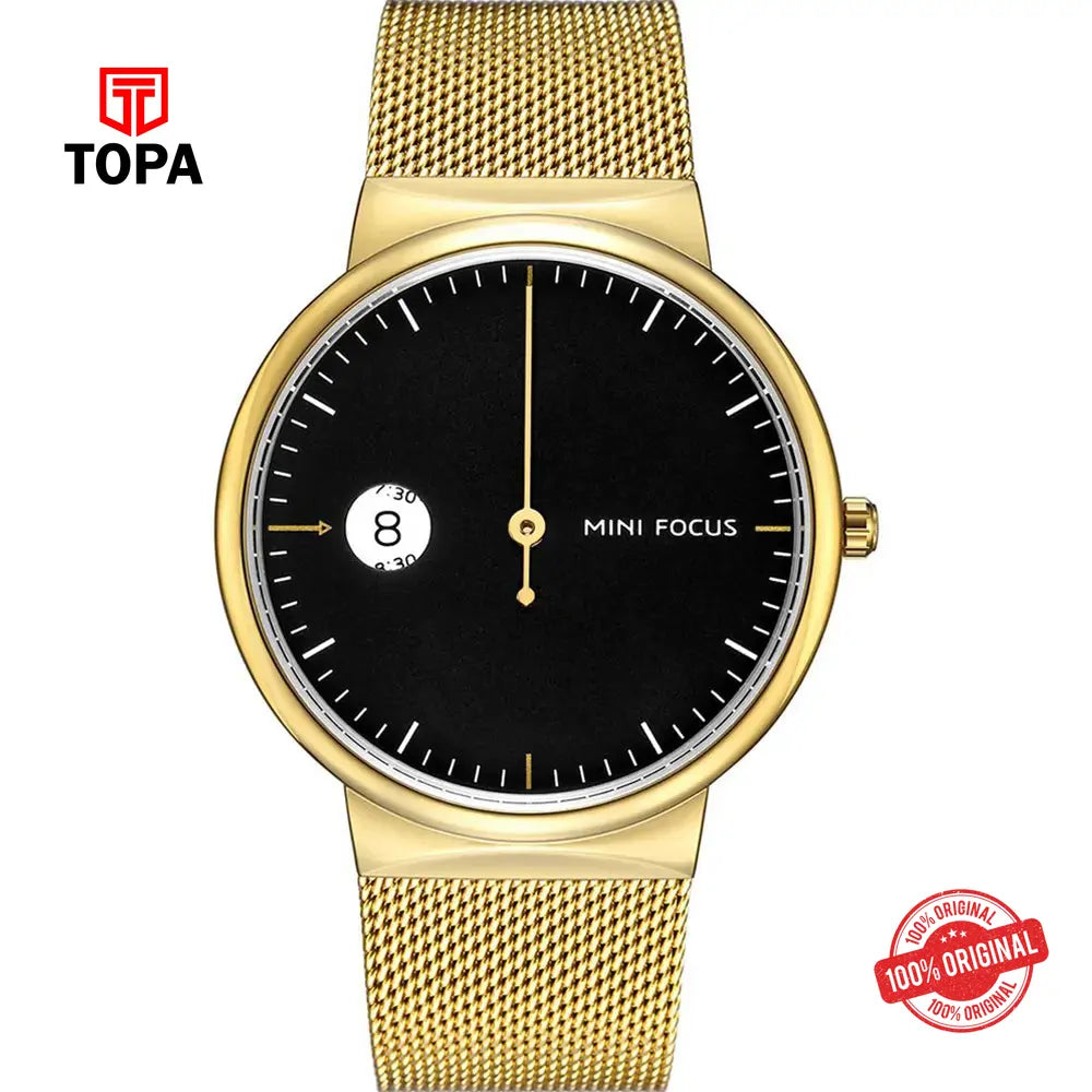 Mini Focus MF0182G-04 Mesh Band Men Watch - Topa