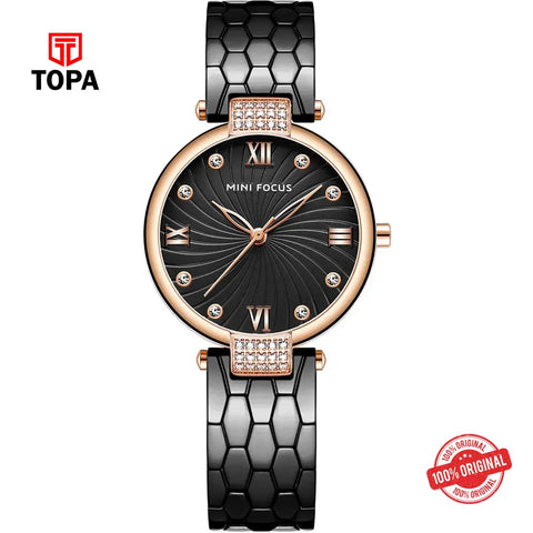 Mini Focus MF0186L-03 Metal Band Women Watch - Topa