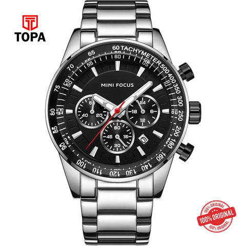 Mini Focus MF0187G-01 Metal Band Men Watch - Topa