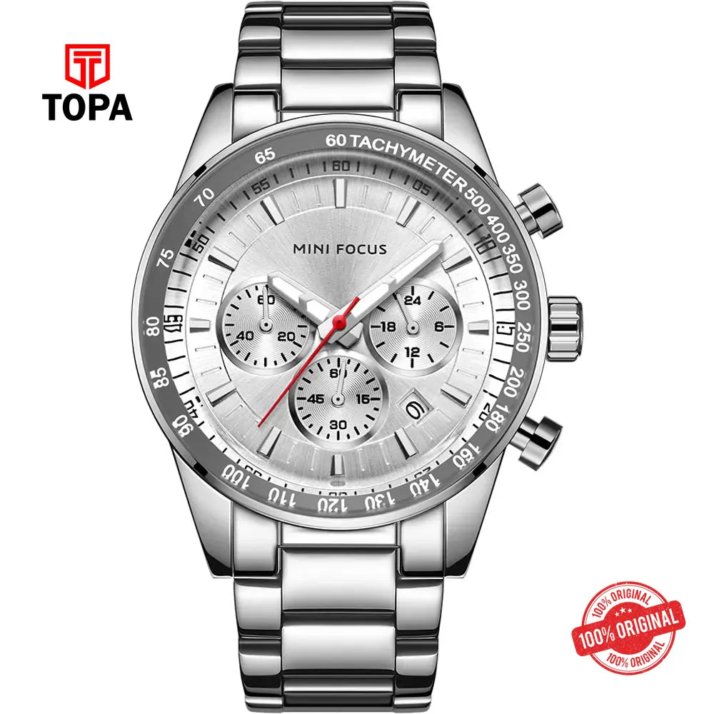 Mini Focus MF0187G-02 Metal Band Men Watch - Topa