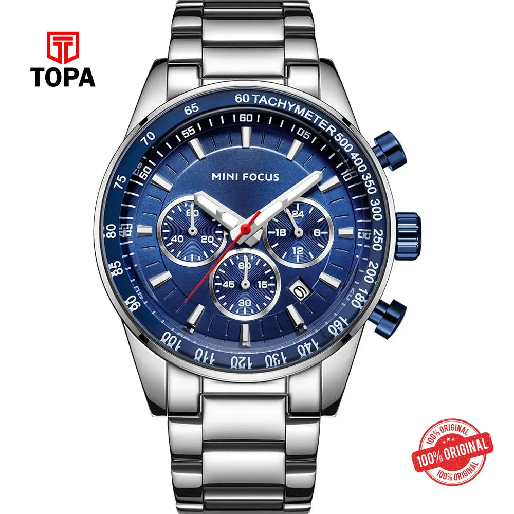 Mini Focus MF0187G-03 Metal Band Men Watch - Topa