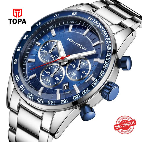 Mini Focus MF0187G-03 Metal Band Men Watch - Topa