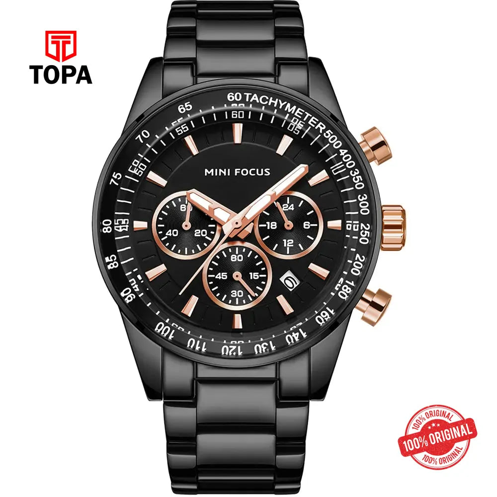 Mini Focus MF0187G-04 Metal Band Men Watch - Topa