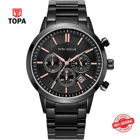 Mini Focus MF0188G-01 Metal Band Men Watch - Topa