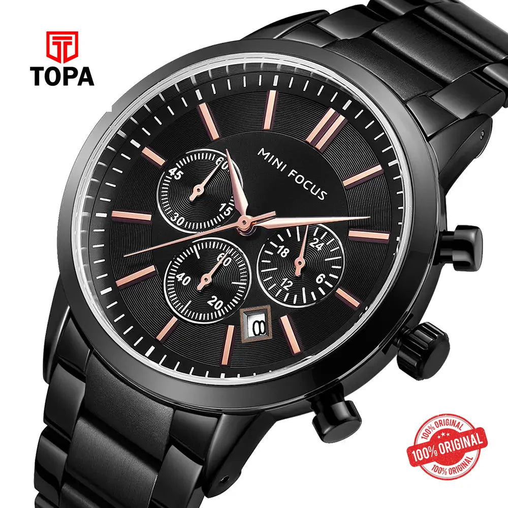 Mini Focus MF0188G-01 Metal Band Men Watch - Topa