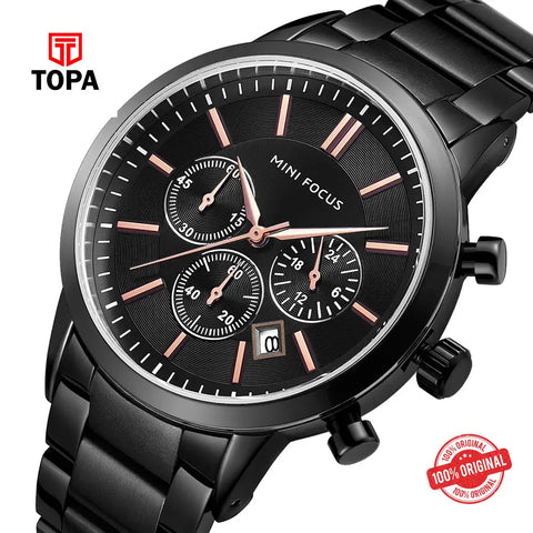 Mini Focus MF0188G-01 Metal Band Men Watch - Topa