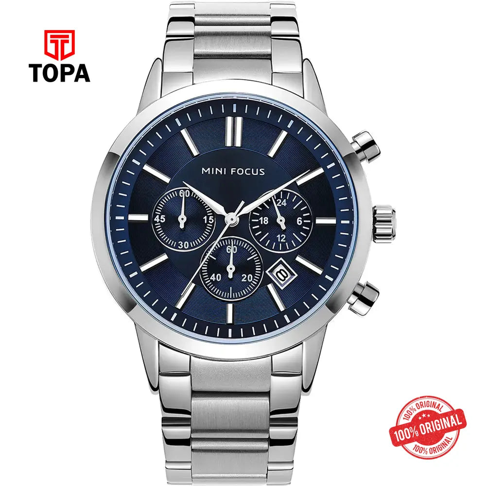Mini Focus MF0188G-02 Metal Band Men Watch - Topa