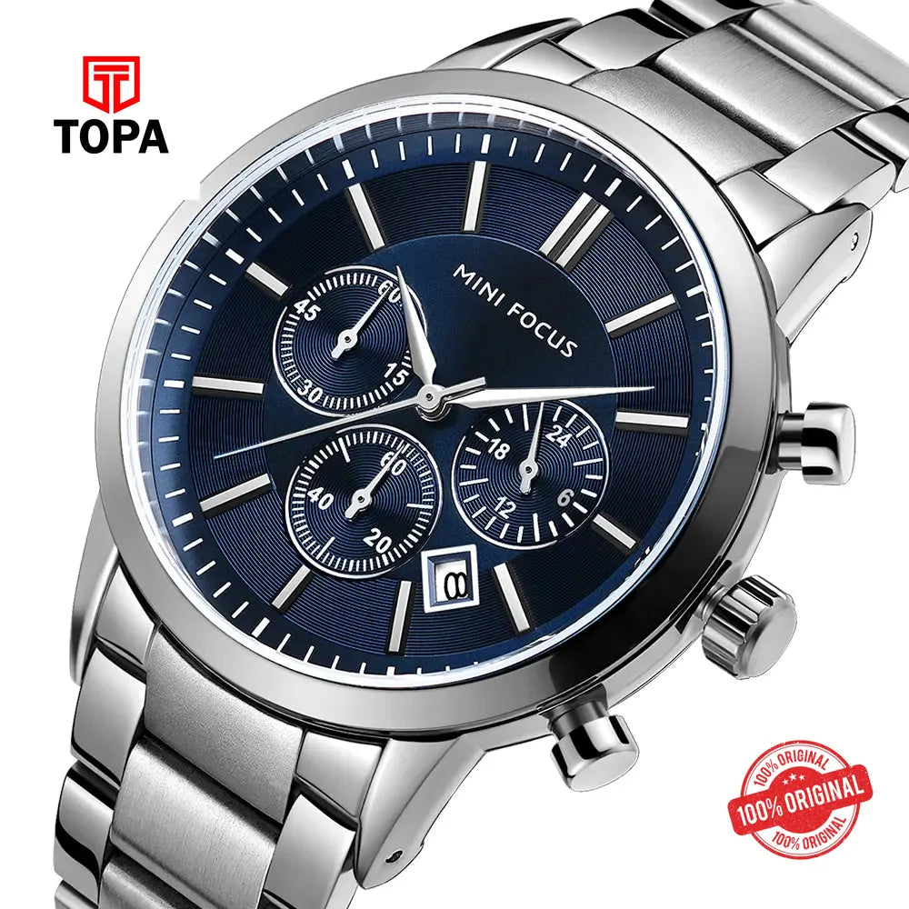Mini Focus MF0188G-02 Metal Band Men Watch - Topa