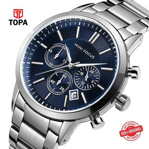Mini Focus MF0188G-02 Metal Band Men Watch - Topa