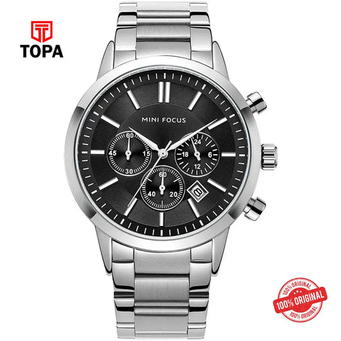 Mini Focus MF0188G-03 Metal Band Men Watch - Topa