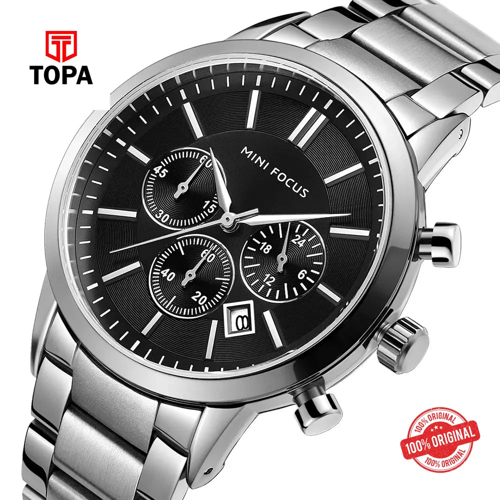Mini Focus MF0188G-03 Metal Band Men Watch - Topa