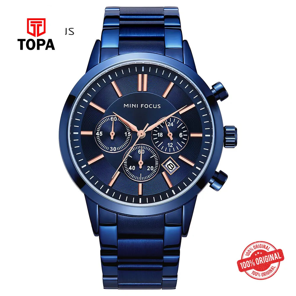 Mini Focus MF0188G-04 Metal Band Men Watch - Topa