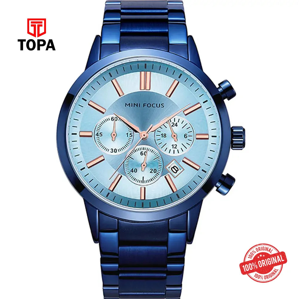 Mini Focus MF0188G-05 Metal Band Men Watch - Topa