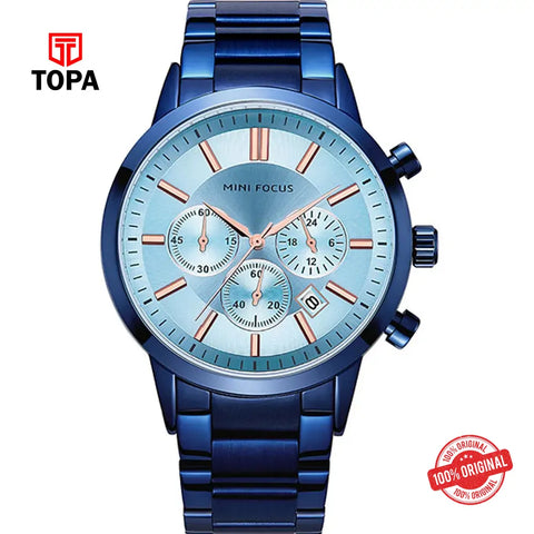 Mini Focus MF0188G-05 Metal Band Men Watch - Topa