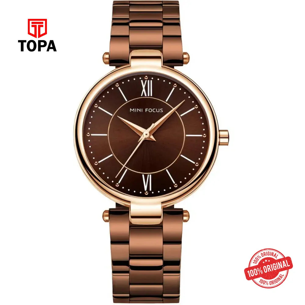 Mini Focus MF0189L-01 Metal Band Women Watch - Topa