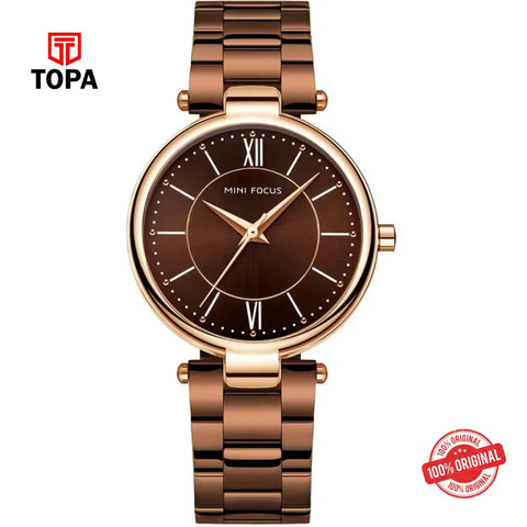 Mini Focus MF0189L-01 Metal Band Women Watch - Topa