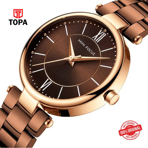 Mini Focus MF0189L-01 Metal Band Women Watch - Topa