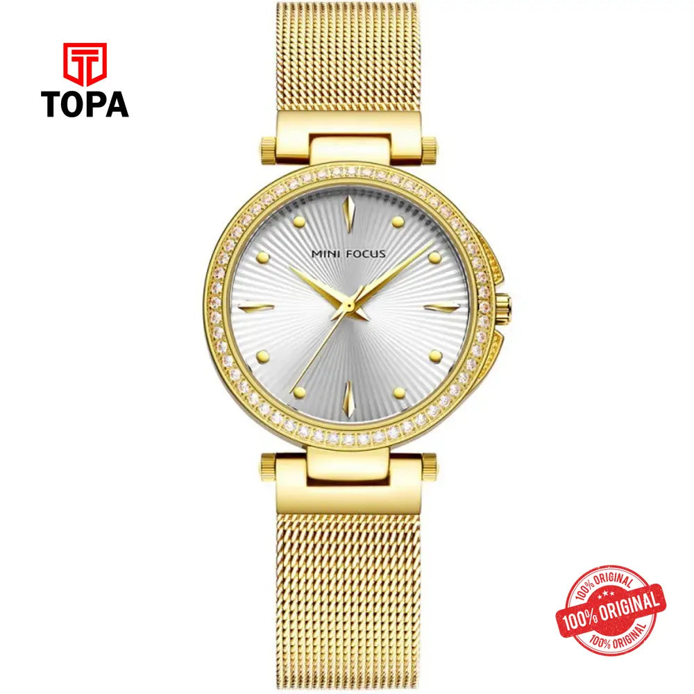 Mini Focus MF0194L-02 Mesh Band Women Watch - Topa