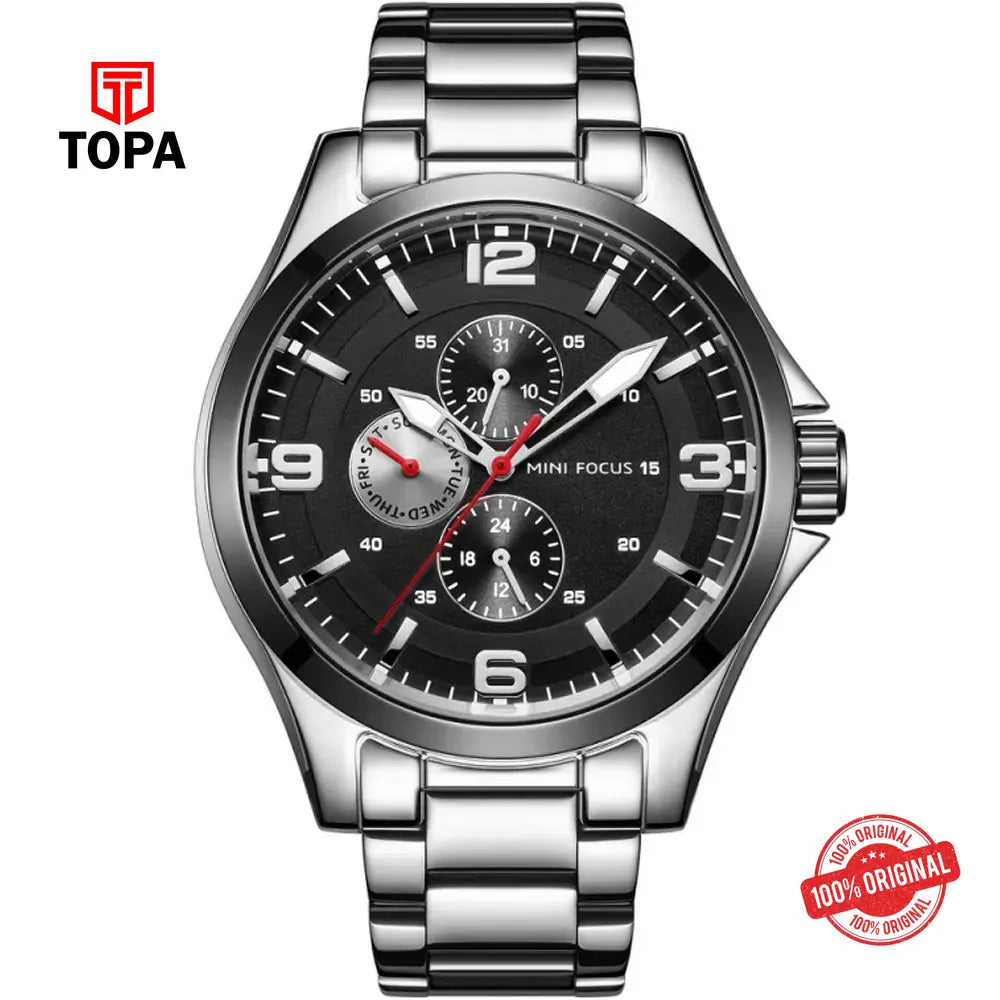 Mini Focus MF0199G-04 Metal Band Men Watch - Topa