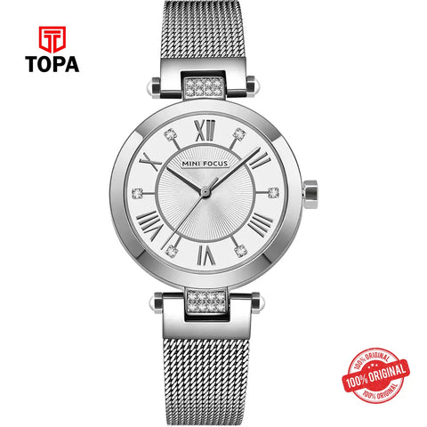 Mini Focus MF0215L-02 Mesh Band Women Watch - Topa