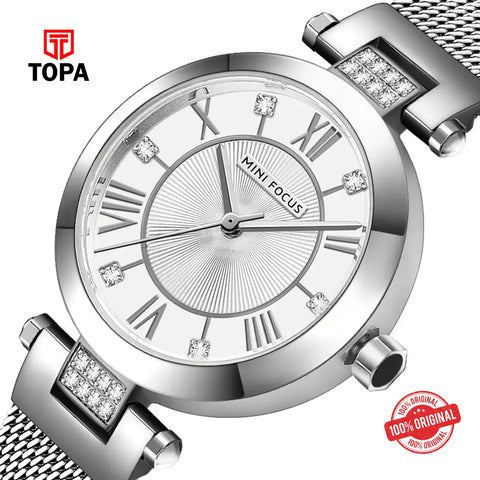 Mini Focus MF0215L-02 Mesh Band Women Watch - Topa