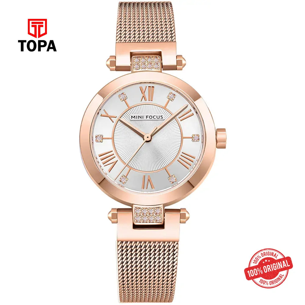 Mini Focus MF0215L-05 Mesh Band Women Watch - Topa