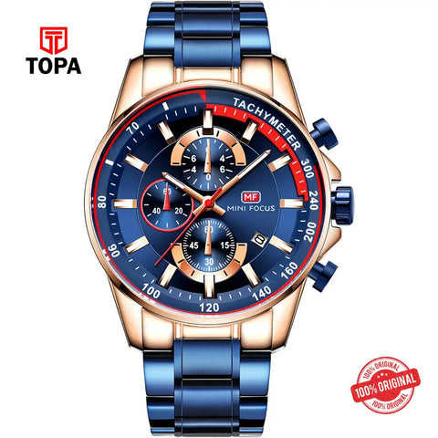 Mini Focus MF0218G-01 Metal Band Men Watch - Topa