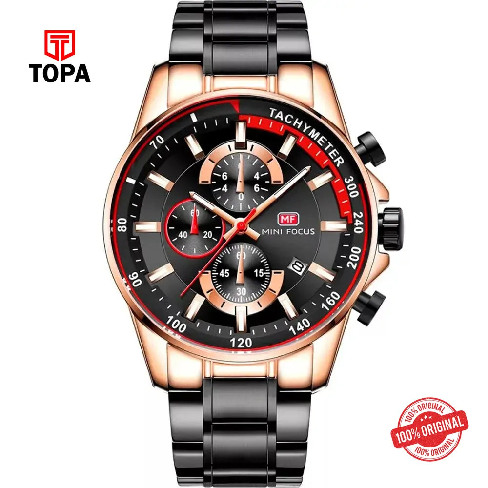 Mini Focus MF0218G-02 Metal Band Men Watch - Topa