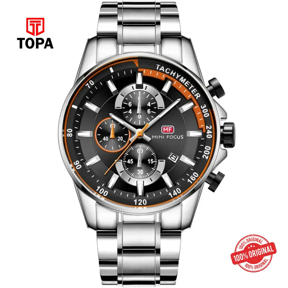 Mini Focus MF0218G-03 Metal Band Men Watch - Topa