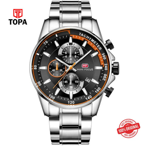 Mini Focus MF0218G-03 Metal Band Men Watch - Topa