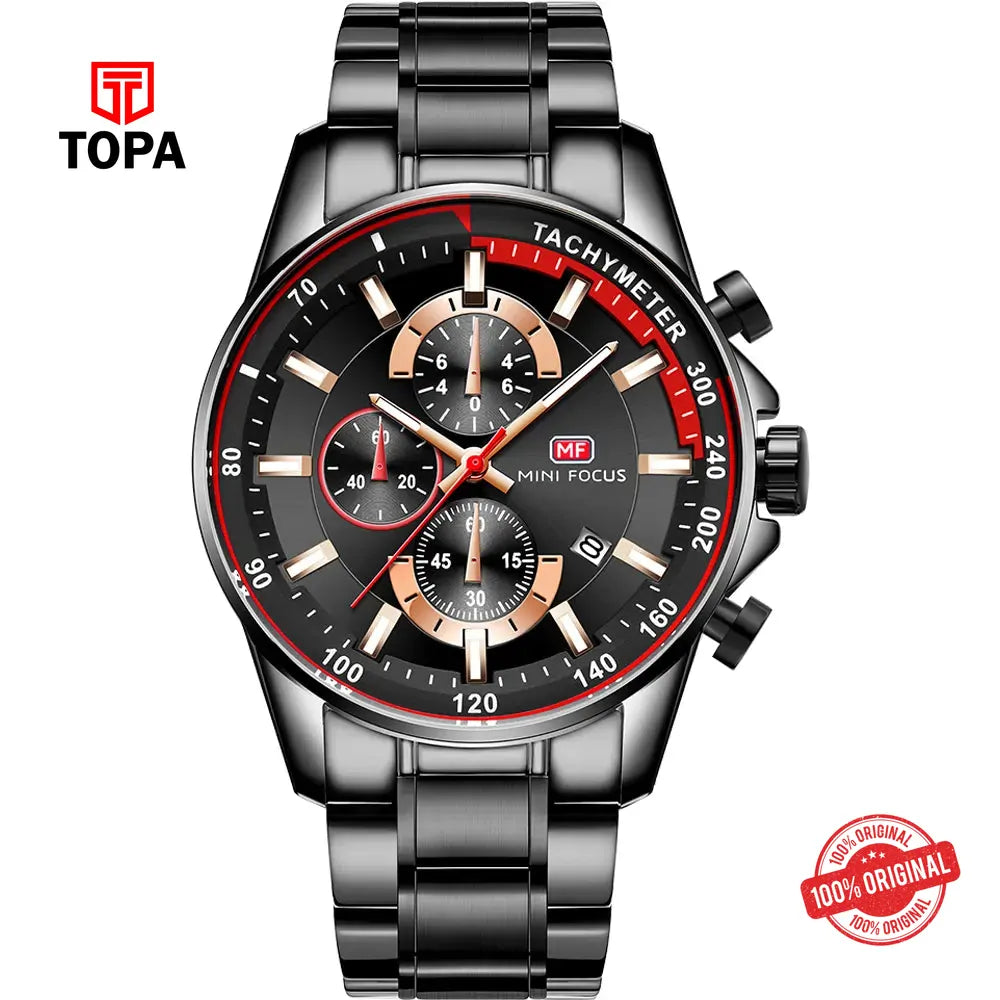 Mini Focus MF0218G-04 Metal Band Men Watch - Topa