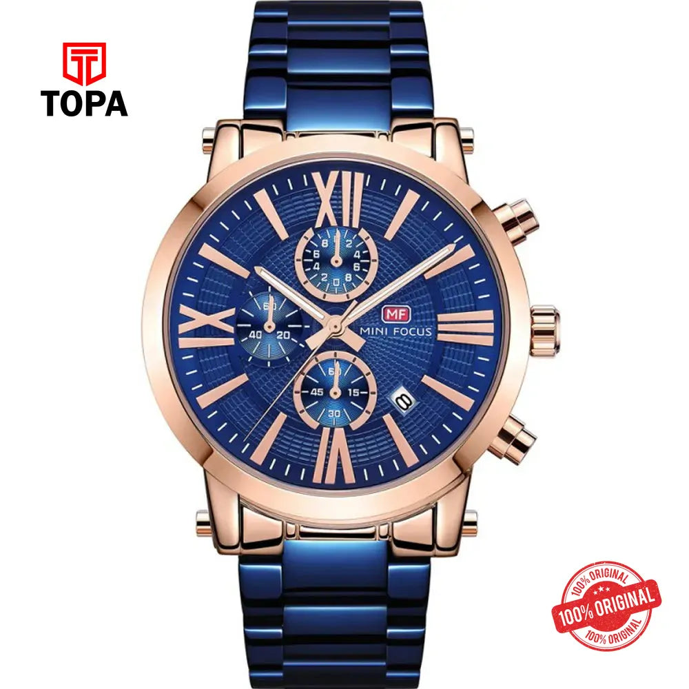 Mini Focus MF0219G-01 Metal Band Men Watch - Topa