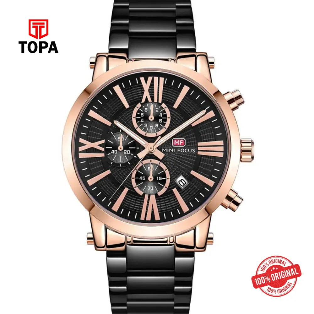 Mini Focus MF0219G-02 Metal Band Men Watch - Topa