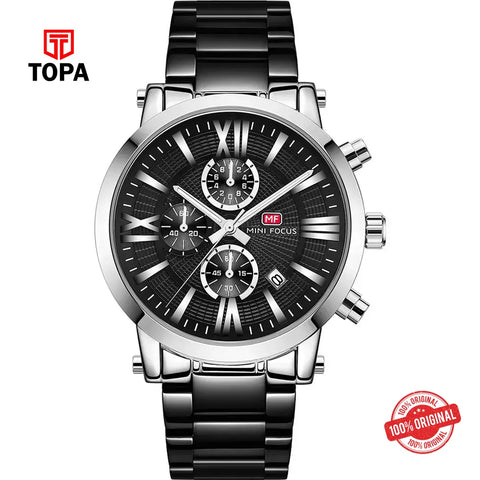 Mini Focus MF0219G-03 Metal Band Men Watch - Topa