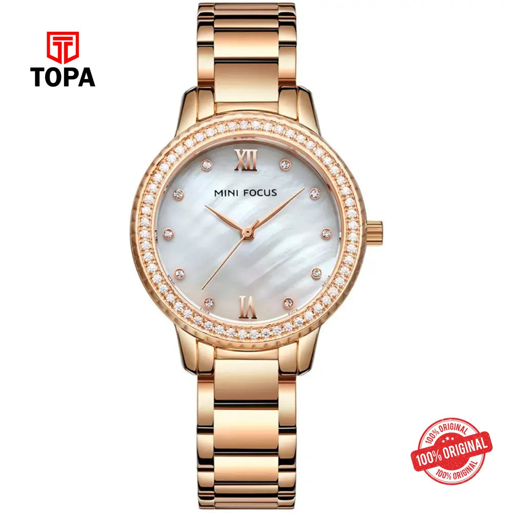 Mini Focus MF0226L-02 Metal Band Women Watch - Topa